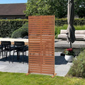 Schermi divisori e protettivi per giardino con struttura in acciaio marrone 180x90 cm
