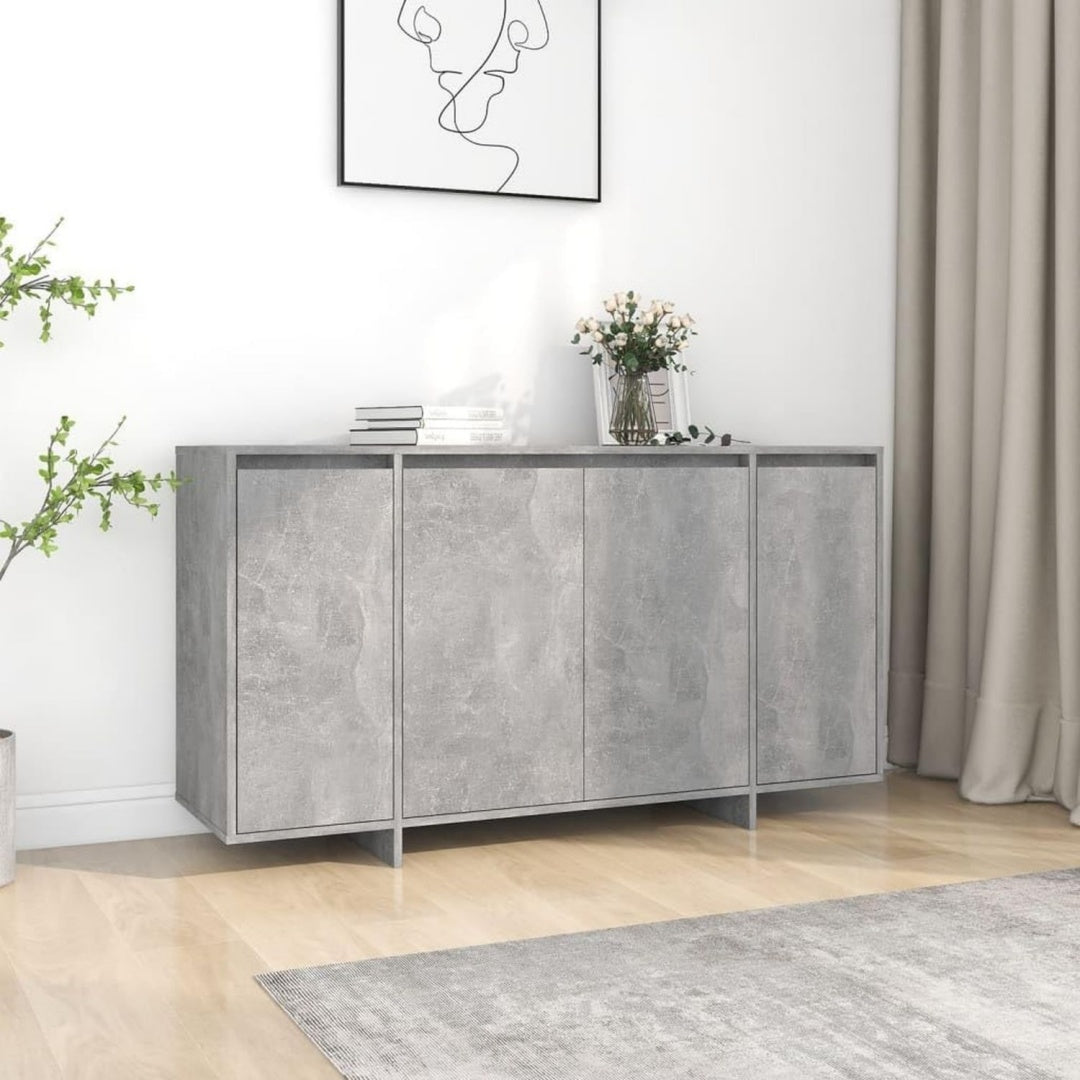 Armadio Home Giardino Credenza Grigio Cemento 135x41x75 cm Legno Ingegnerizzato 135x41x75 cm