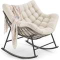 Sedia , Sedia a dondolo, Poltrona a dondolo Imbottita, 93x99,5x89 cm, Pol