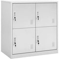 Armadio Armadietto con Chiave Grigio Chiaro 90x45x92,5 cm in Acciaio