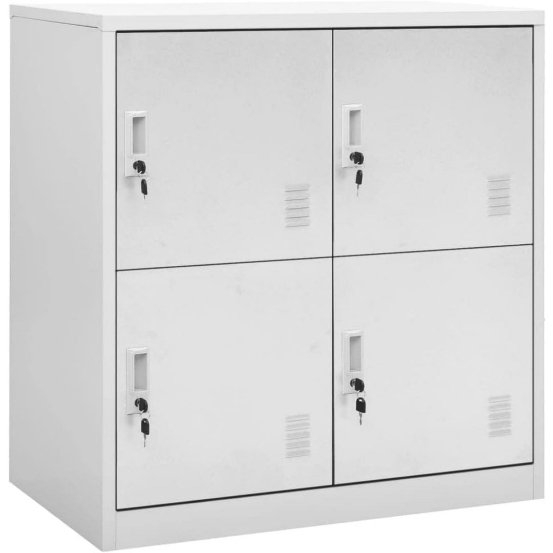 Armadio Armadietto con Chiave Grigio Chiaro 90x45x92,5 cm in Acciaio
