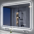 Specchio S'bagno 100x70cm Bluetooth-Specchio-Bagno-con-Luce-Led,Anti-Fog